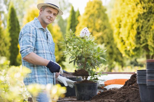 Person using a screen reader to access garden maintenance information